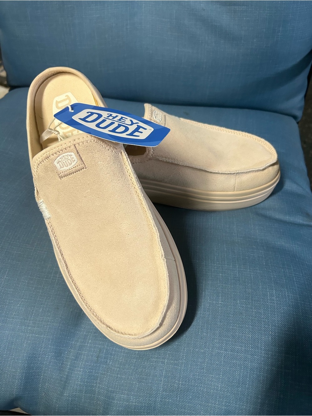 Hey Dude Slip-On Suede Shoes - Beige